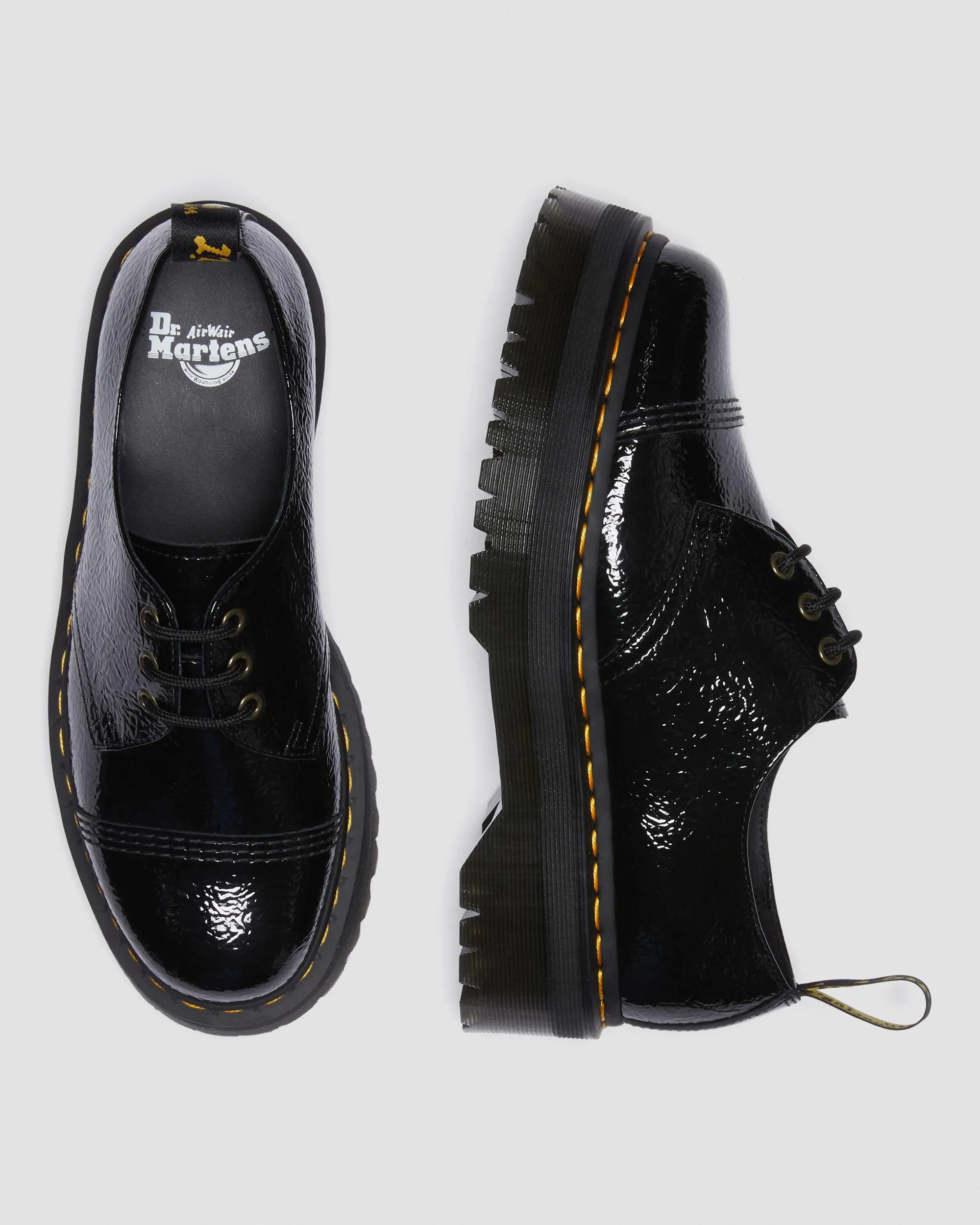 Zapatos con plataforma 1461 Quad en charol 